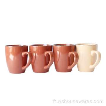 Mugs en céramique en porcelaine vitrée Tasse de café en gros